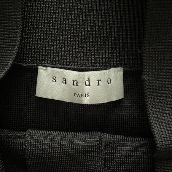 SANDRO PARIS “Tailory” black pencil form fitting midi skirt - Picture 9 of 10